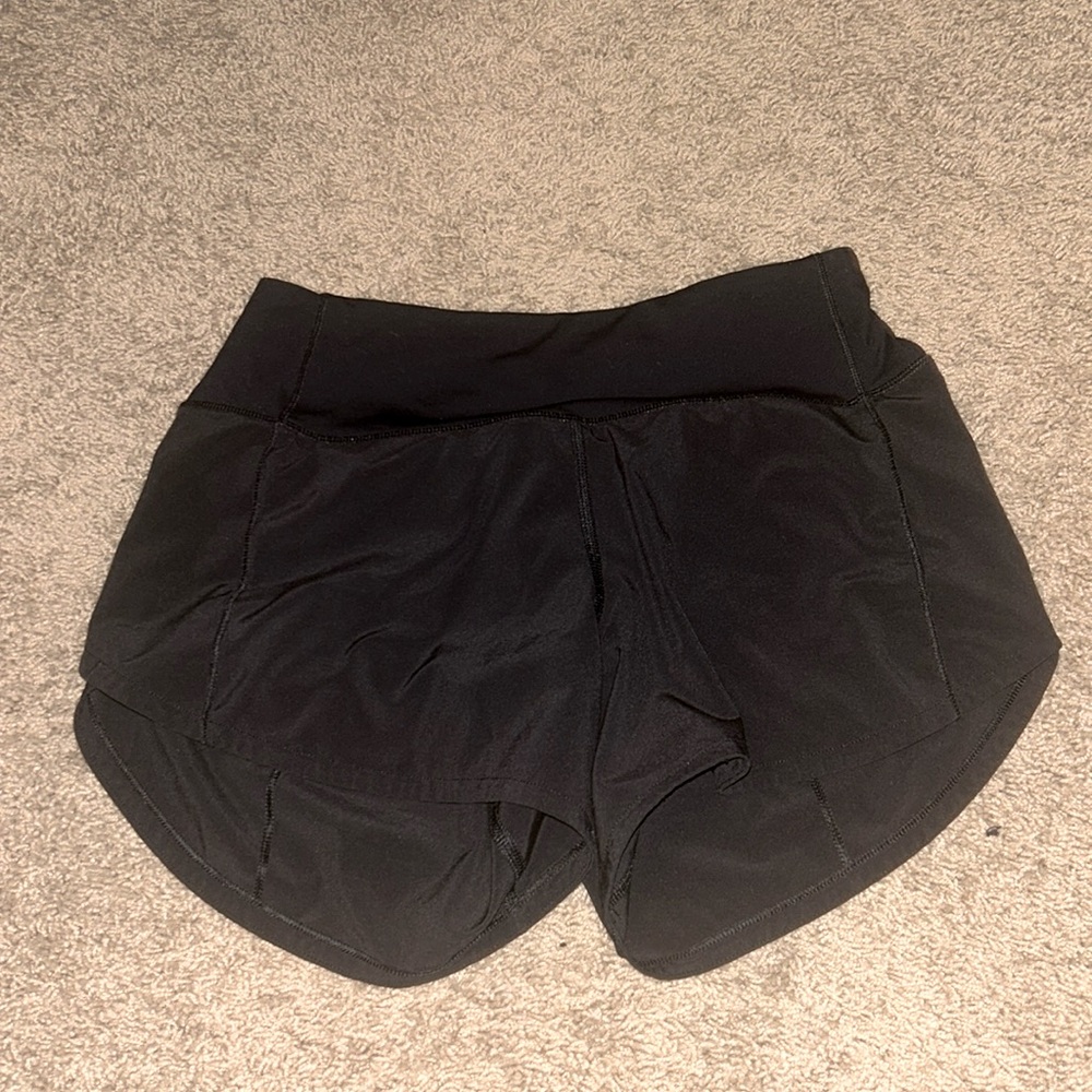 lululemon black speed up shirts size 2 tall